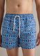 Blue patterned swim shorts_1