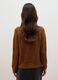Brauner Regular-Fit Pullover aus gerippter Stretchwolle_3