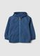 Giacca leggera blu da bambino regular fit con full zip e cappuccio_0
