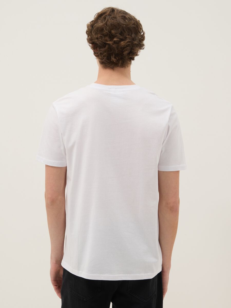 Wei&szlig;e T-Shirt aus reiner Baumwolle mit Honda-Druck, Regular Fit_3