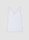 White stretch viscose vest top with deep V-neck and lace trim_4