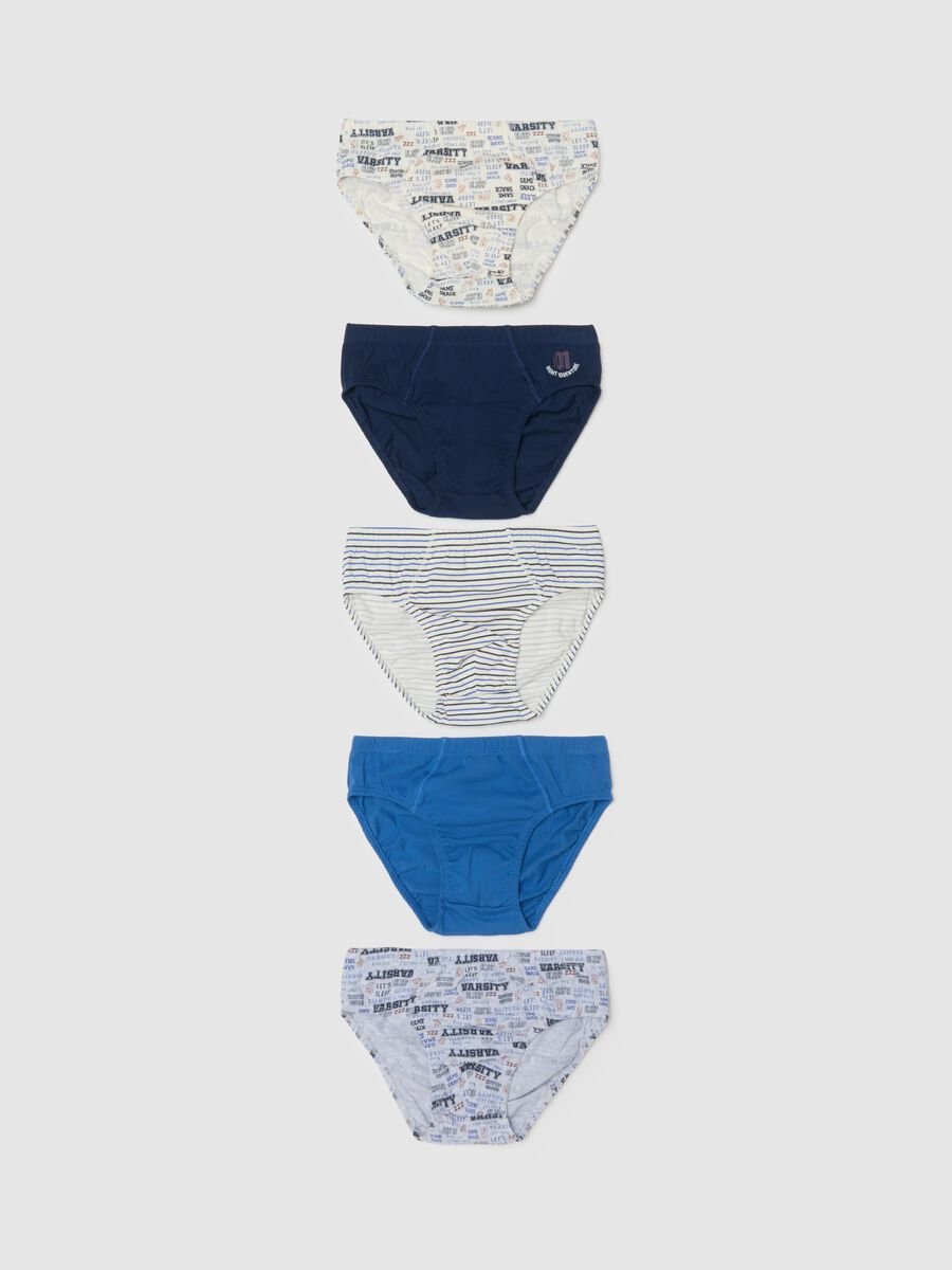 Boys' multicoloured multipack briefs in pure cotton regular fit_0