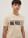 Beige pure cotton short-sleeve T-shirt_2