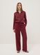 Wide Red Trousers in Viscose Blend_0