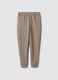 Grey regular-fit joggers in stretch Easy Dry fabric_4