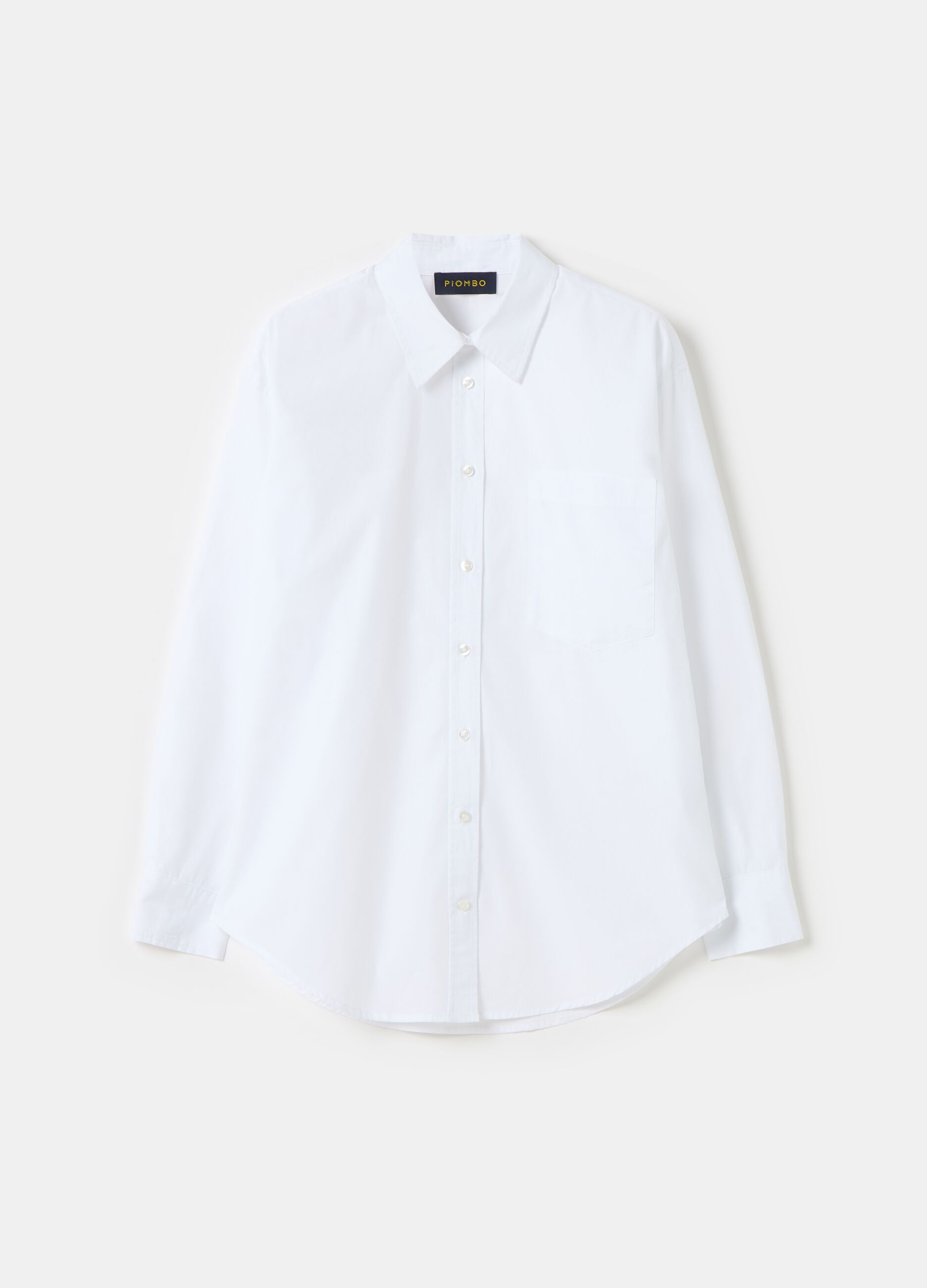 Camisa oversize de algodón con bolsillo