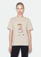 Beige relaxed-fit pure cotton T-shirt with teddy print_3