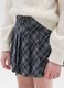 Grey checkered skirt for girls in regular fit jacquard_2