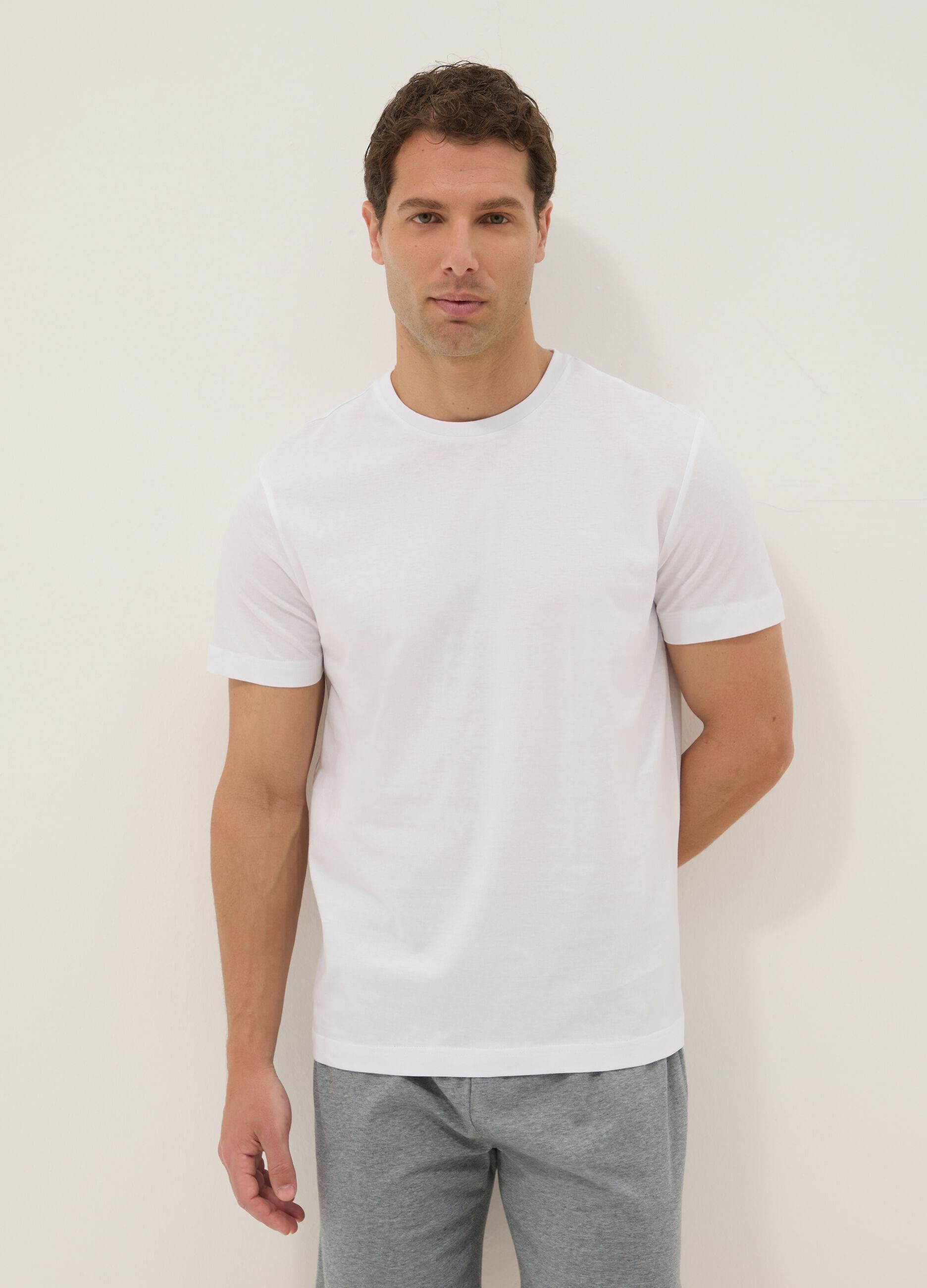Short Pyjamas in Multicolour Organic Cotton with Regular Fit