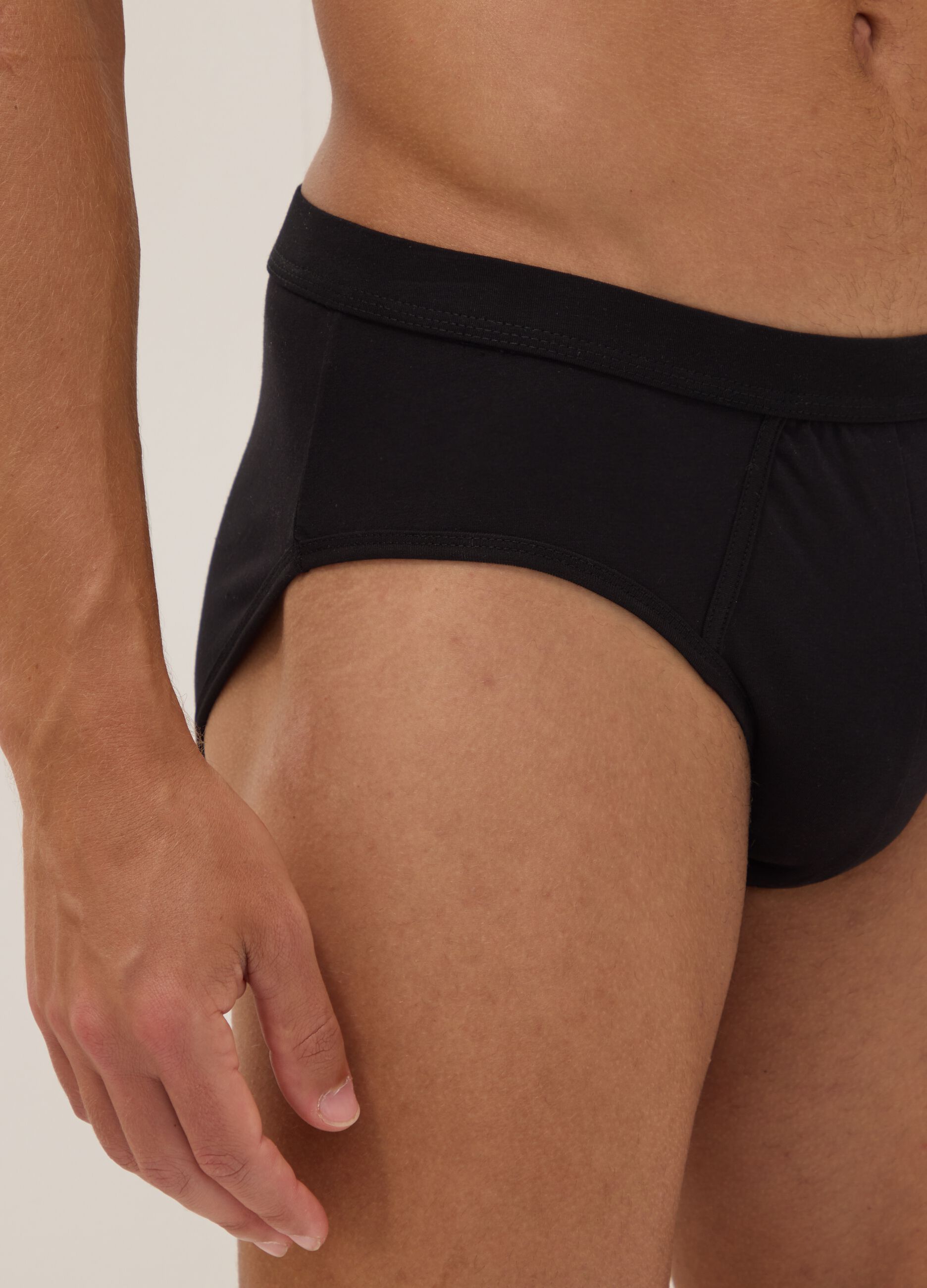 2-pack of black stretch Supima cotton briefs