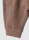 Brown organic cotton trousers with elasticated waist_3