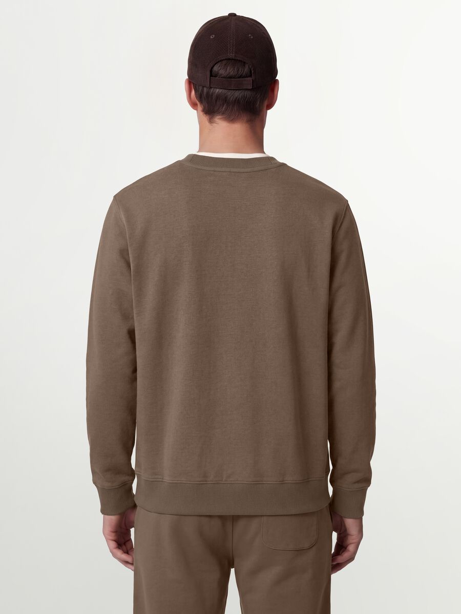 Grey crew-neck cotton-blend sweatshirt, regular fit_3