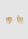 Gold-tone heart stud earrings_0