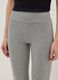 Grey flared stretch cotton leggings_3