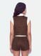 Brown stretch studded waistcoat, regular fit_3