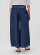 Wide-leg blue formal trousers in pure lyocell with embroidered waistband_3