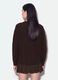 Brown stretch-fabric cardigan with deep V-neckline_3
