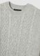 Grey regular fit sweater with round neckline_5