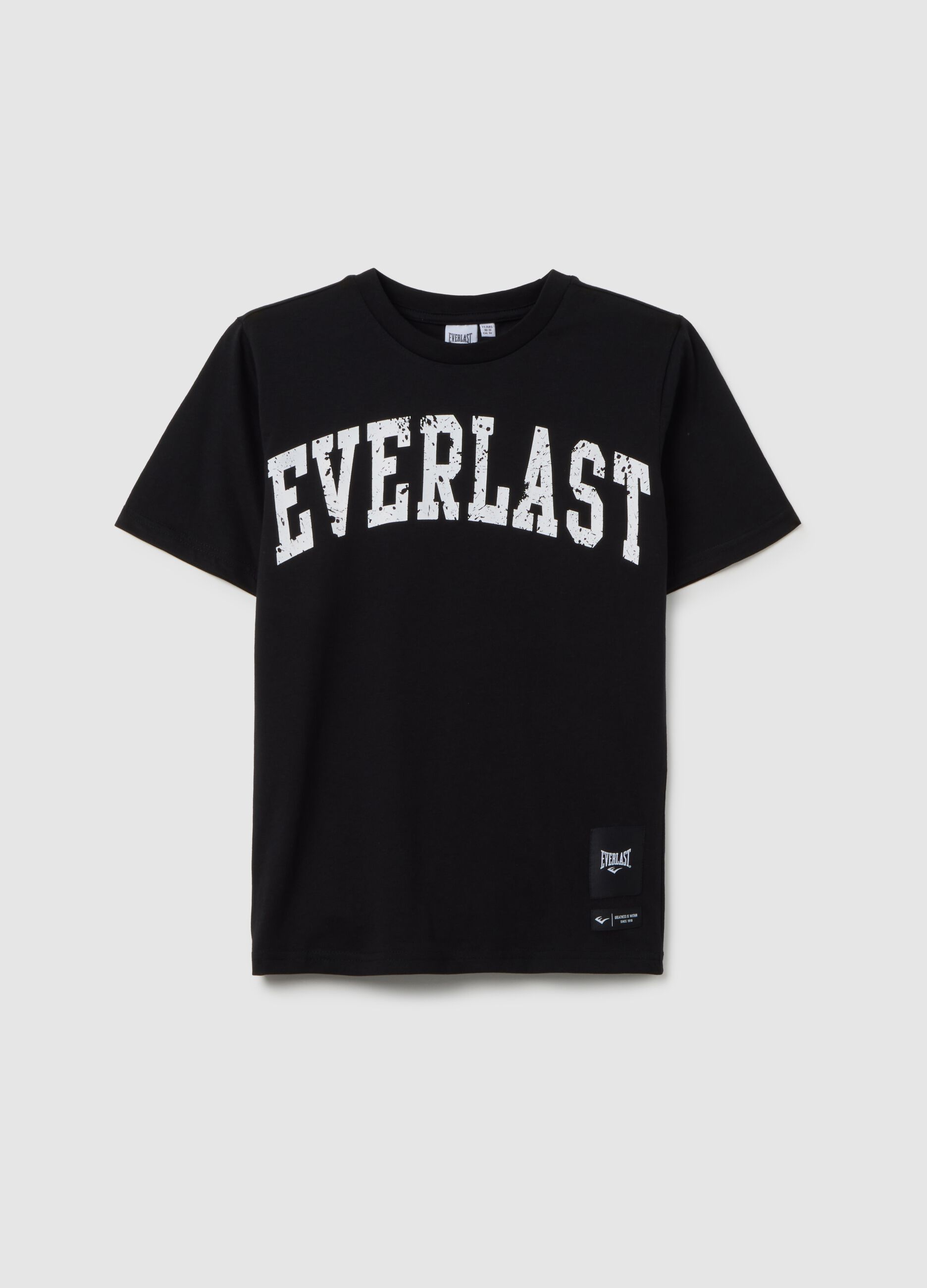 EVERLAST Teen Boy's Black pure cotton boys' t-shirt with logo OVS