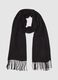 Black Scarf with Fringes_0