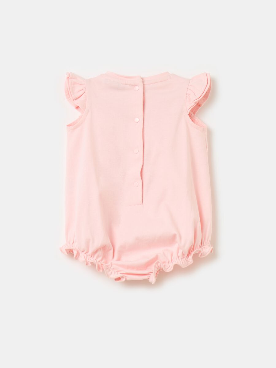 Organic cotton romper suit with embroidery_1