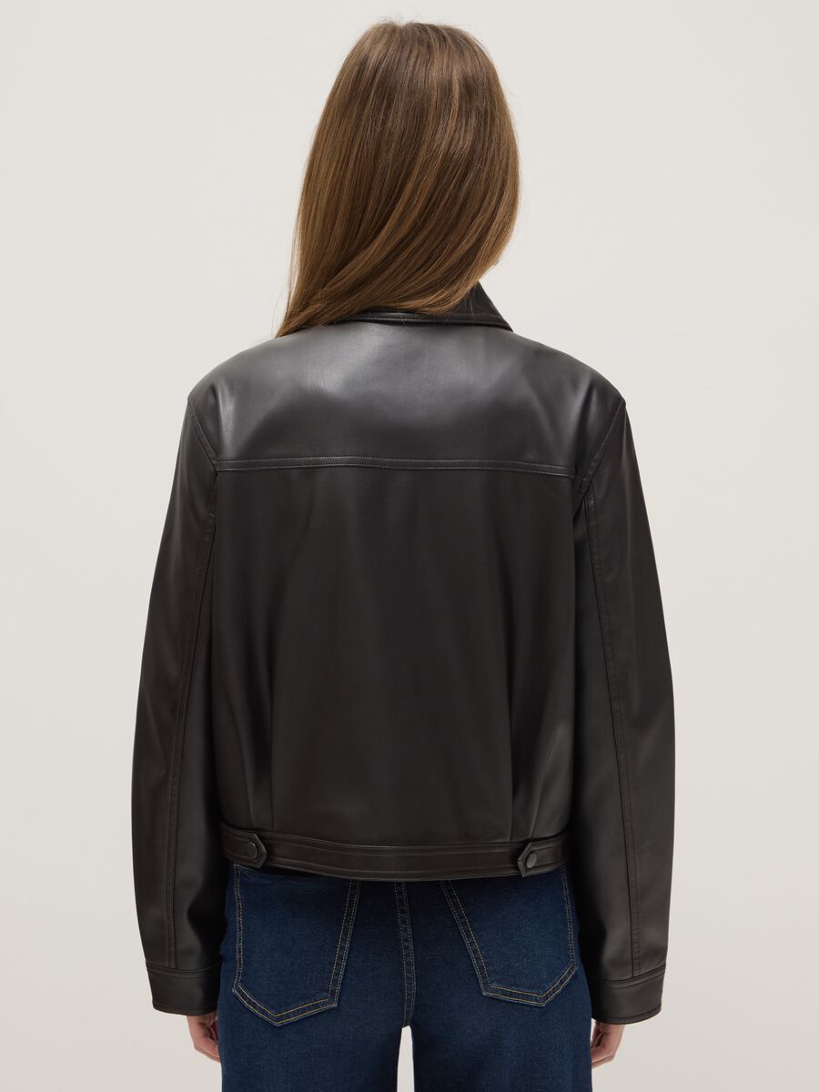 Black regular fit full zip jacket_2