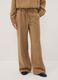 Beige Straight-Fit-Hose aus Stretchgewebe_1