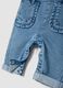 Salopette denim in cotone elasticizzato con tasche_3