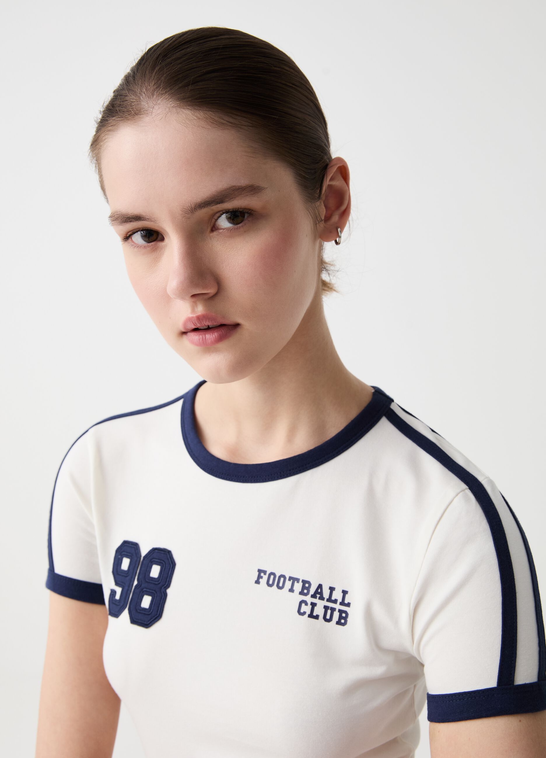 Football Club T-shirt with contrasting trims