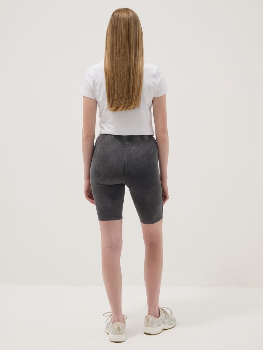 Grey stretch cotton cycling shorts_1