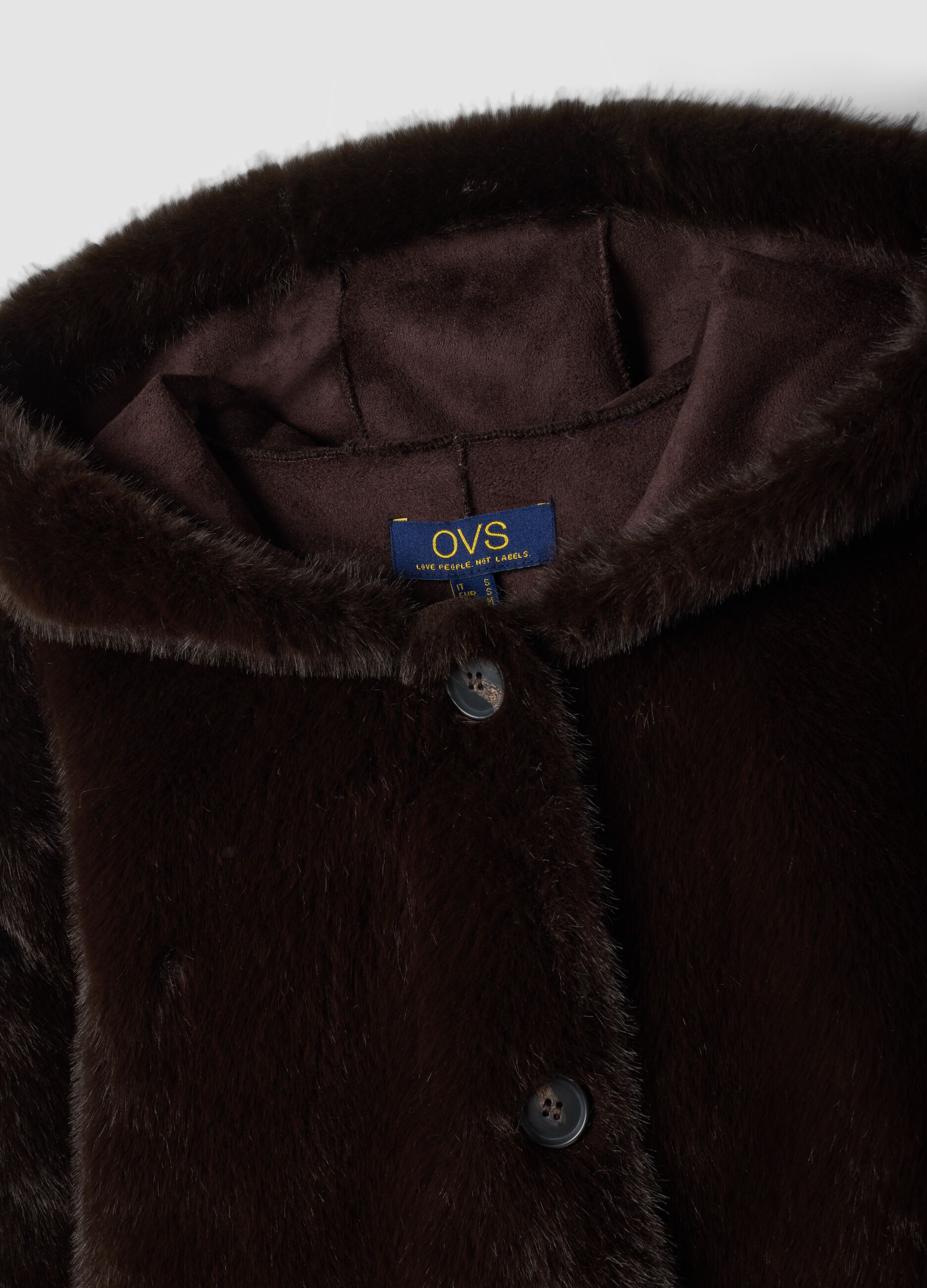Brown regular-fit hooded jacket
