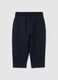 Girls' blue stretchy cotton trousers with glitter_1