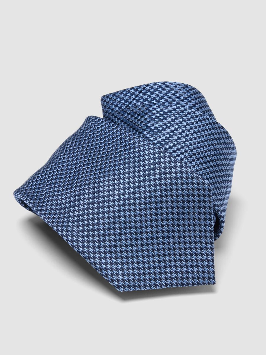 Multicolour Checked Pure Silk Tie Width 8 cm_2