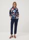 Blue stretch cotton trousers_0
