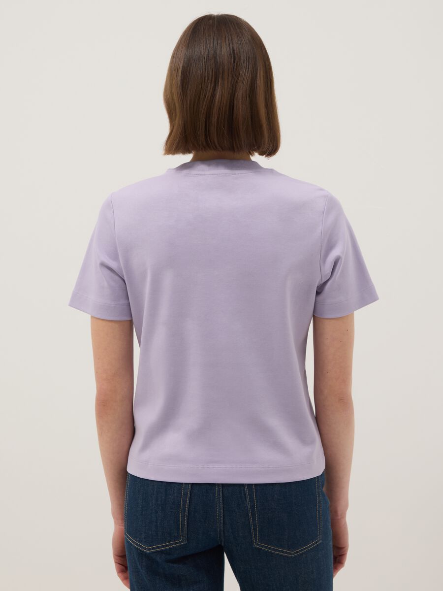Purple pure cotton relaxed fit T-shirt_4