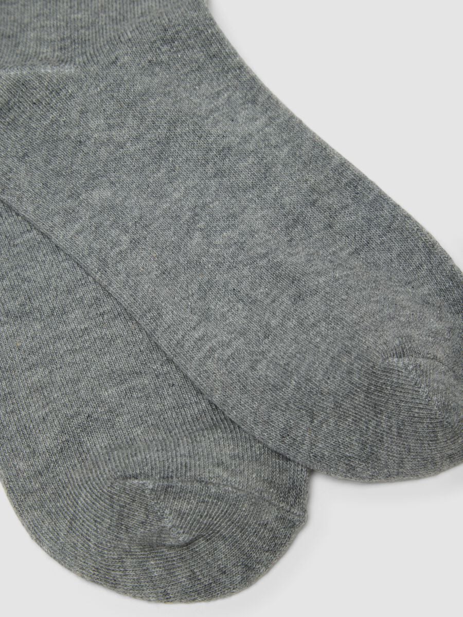2-pack grey socks in stretch organic cotton blend with dachshund motif_2