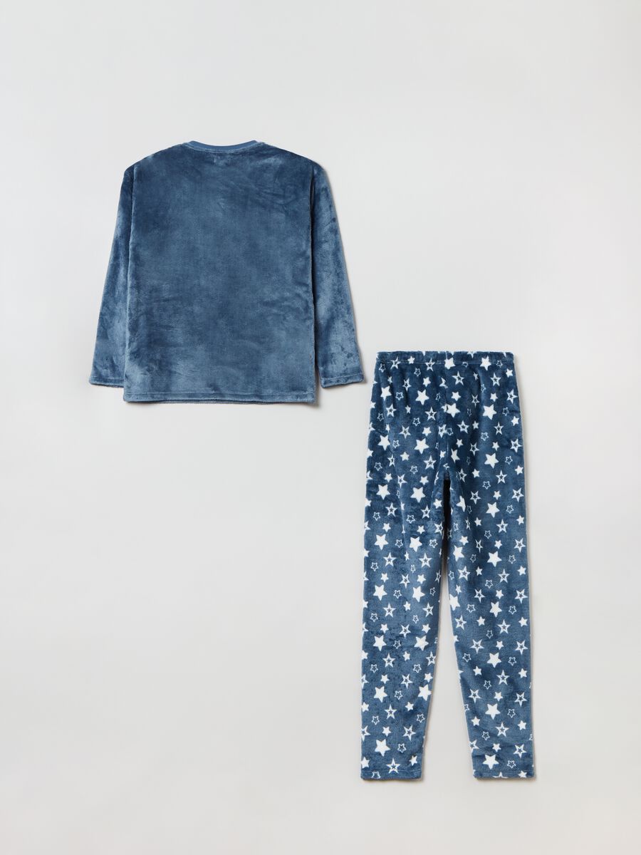 Fleece pyjama with seal embroidery_1