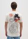 T-shirt bege de algod&atilde;o puro com log&oacute;tipo Dragonball_2