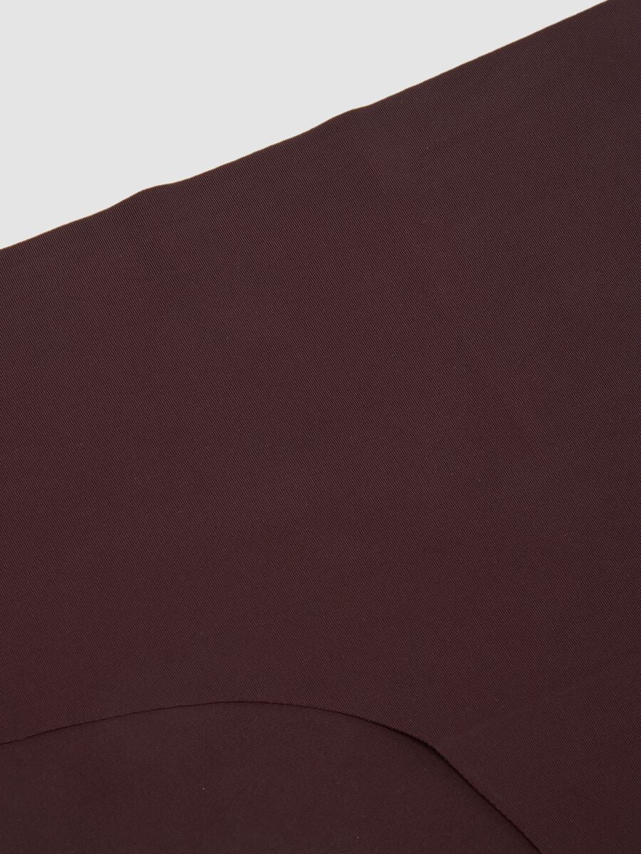 Slip hipster marrone in microfibra elasticizzata con vita regular_1