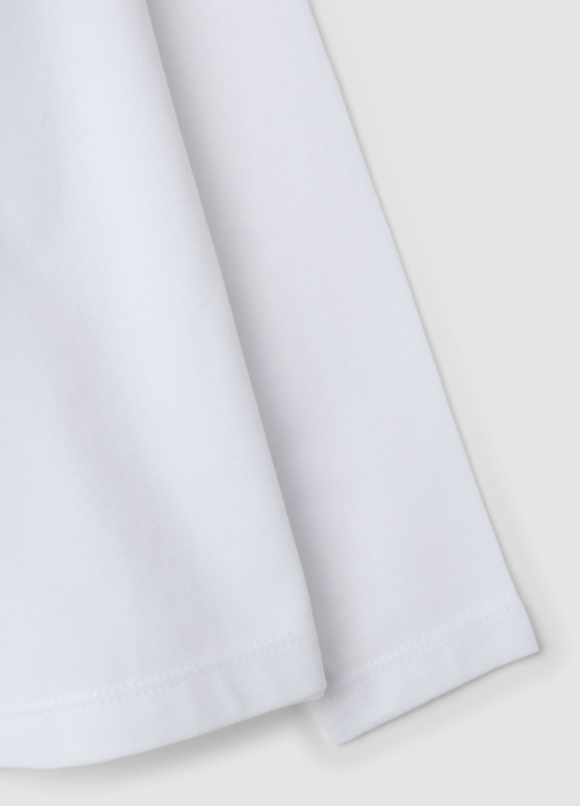 White pure cotton T-shirt with K-Pop Demon Hunters print, regular fit