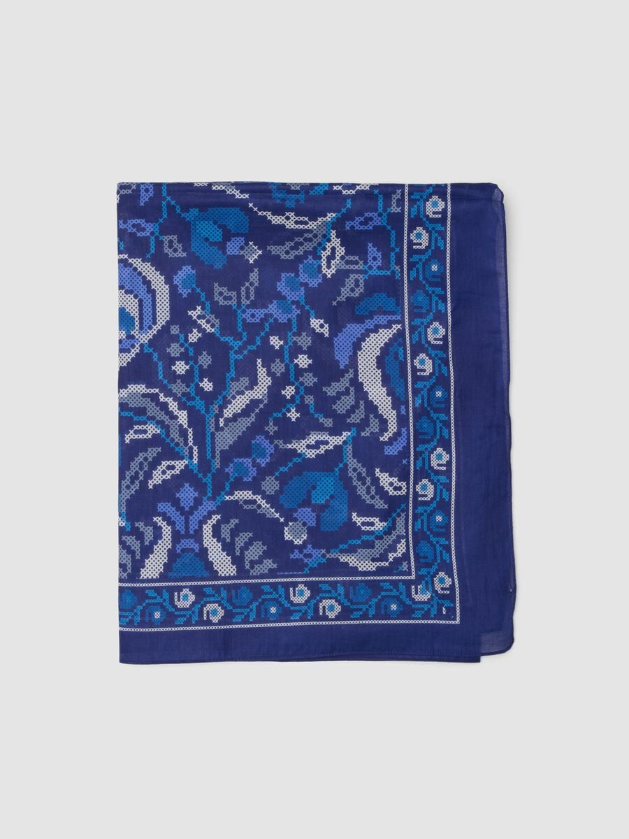 Blue pure cotton printed pareo_1