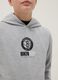 Grey pure cotton children's sweatshirt, regular fit, with Brooklyn Nets logo_2