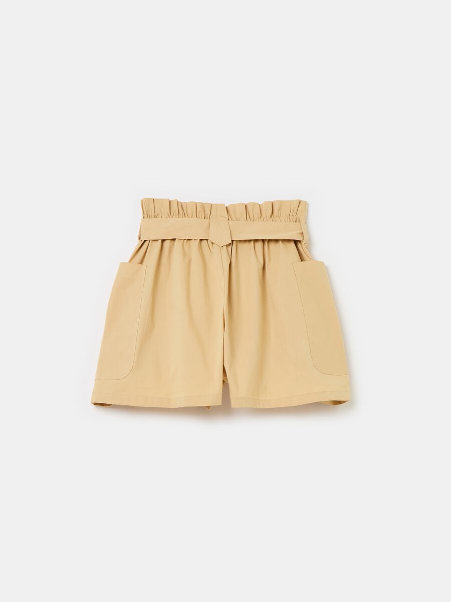 Paper bag shorts with belt_1