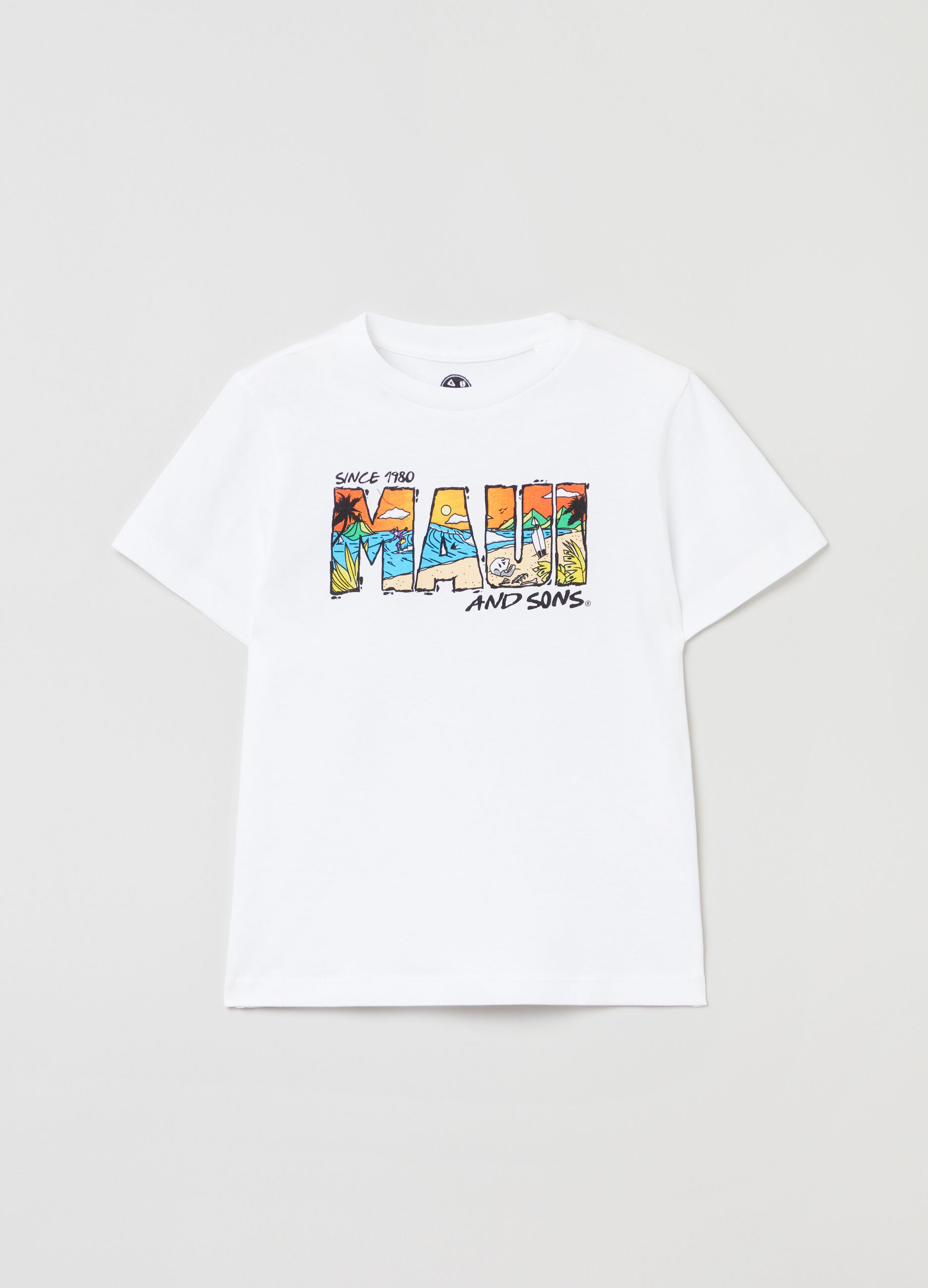 T-shirt with Maui and Sons print