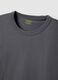 Grey crew neck T-shirt in pure cotton with relaxed fit_5