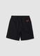 Boys&rsquo; black pure cotton Chicago Bulls print shorts_1