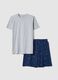 Multicoloured regular fit pyjamas in pure organic cotton with prints_4