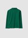 Green crew-neck T-shirt in stretch organic cotton_1