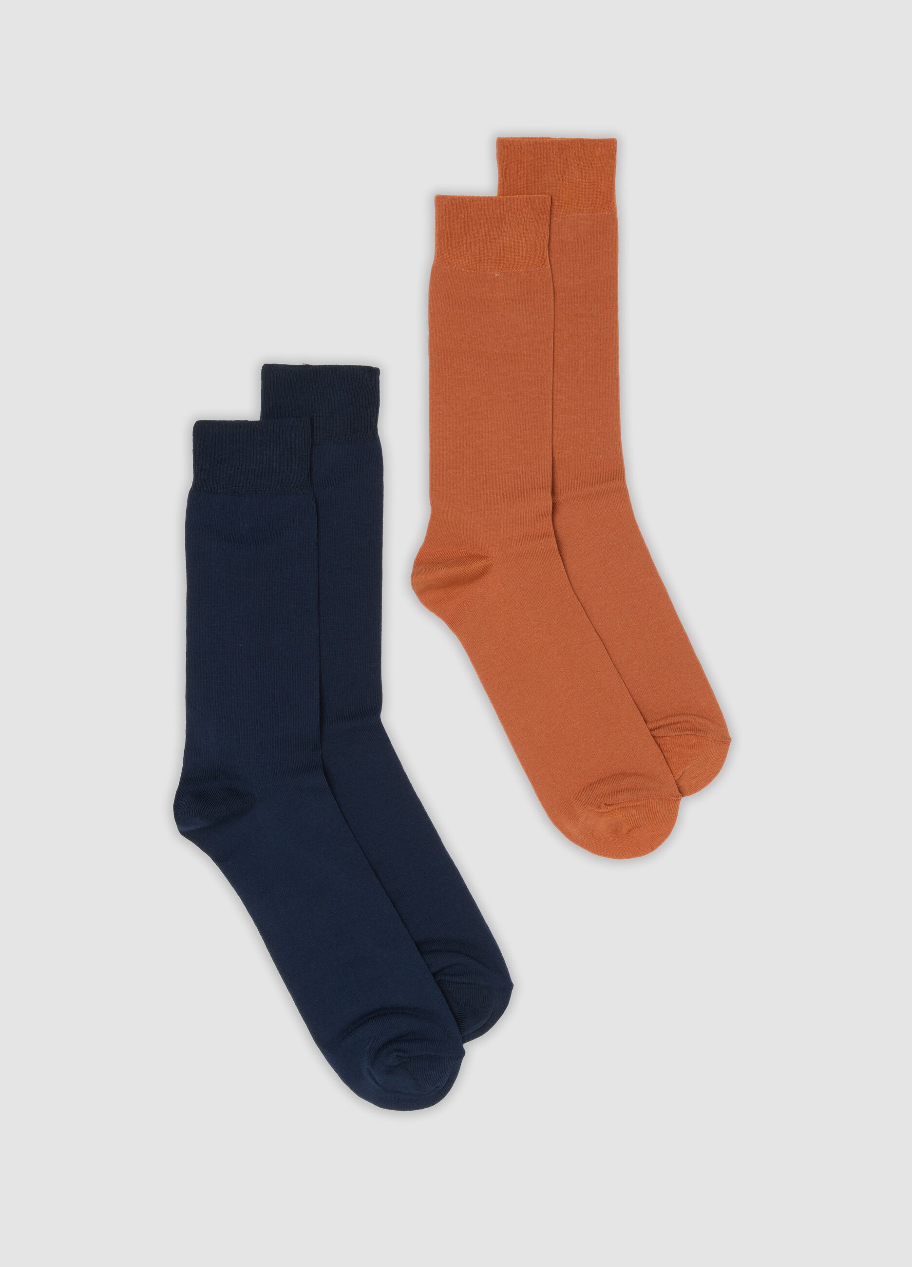 Bipack di calze midi multicolor in cotone elasticizzato