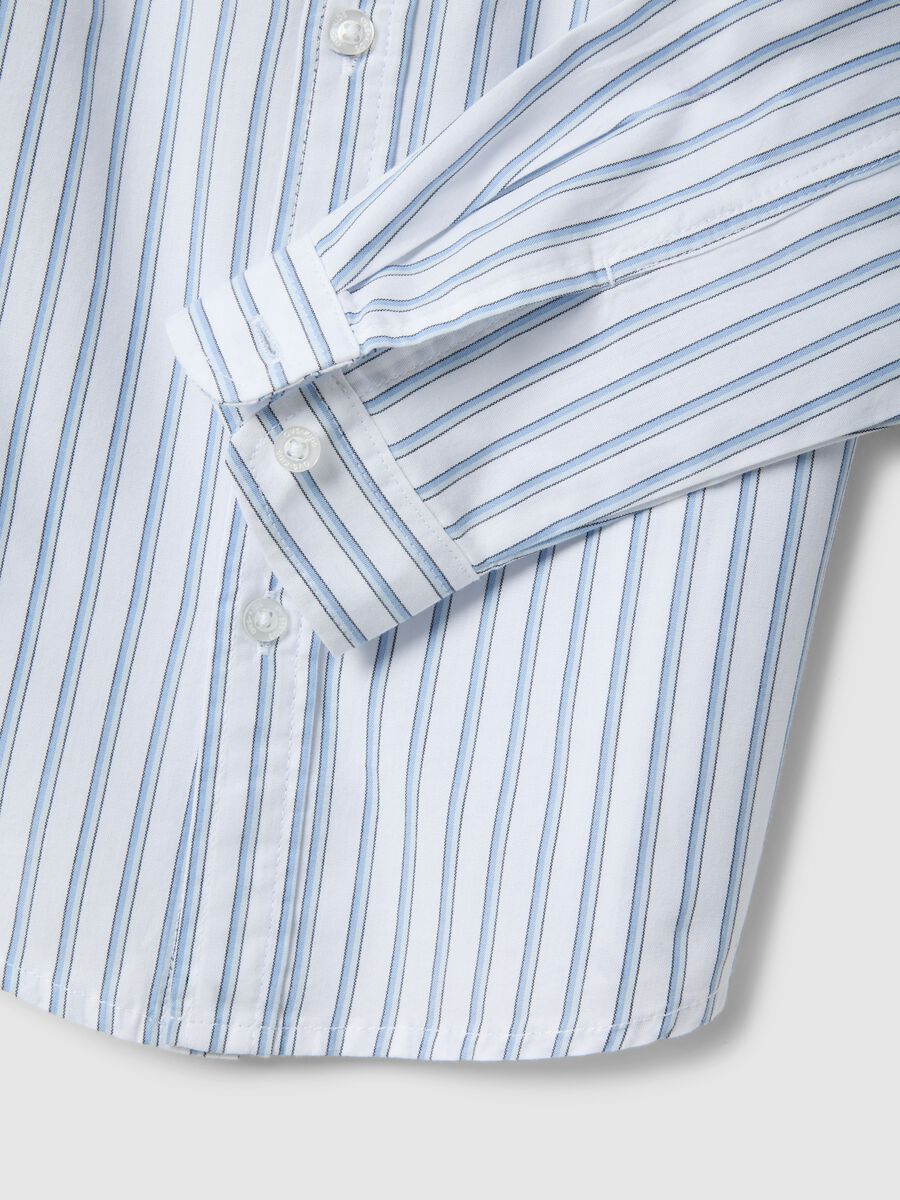 Boys' multicolour striped pure cotton shirt in regular fit_2